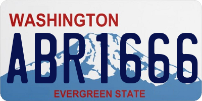 WA license plate ABR1666