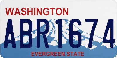 WA license plate ABR1674