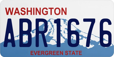 WA license plate ABR1676