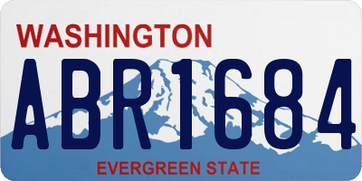 WA license plate ABR1684