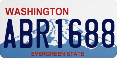 WA license plate ABR1688