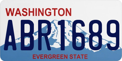 WA license plate ABR1689