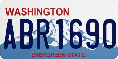 WA license plate ABR1690