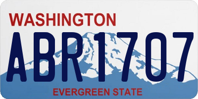 WA license plate ABR1707
