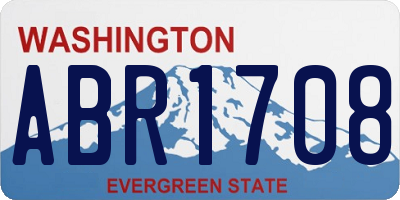 WA license plate ABR1708