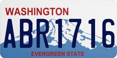 WA license plate ABR1716
