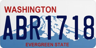 WA license plate ABR1718