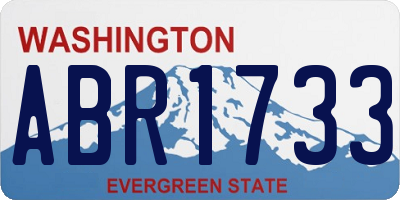 WA license plate ABR1733