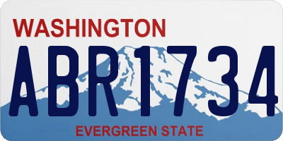 WA license plate ABR1734