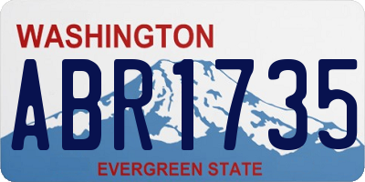 WA license plate ABR1735