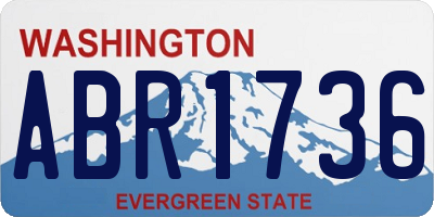WA license plate ABR1736