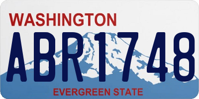 WA license plate ABR1748