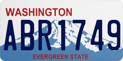 WA license plate ABR1749