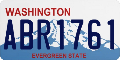 WA license plate ABR1761