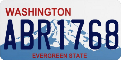 WA license plate ABR1768