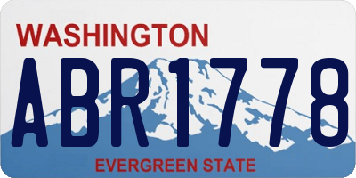 WA license plate ABR1778
