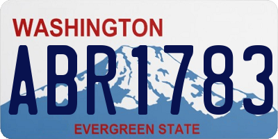 WA license plate ABR1783