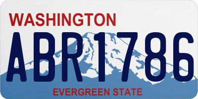 WA license plate ABR1786