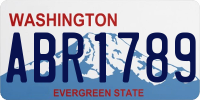 WA license plate ABR1789