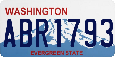 WA license plate ABR1793