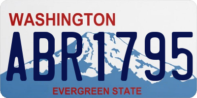 WA license plate ABR1795