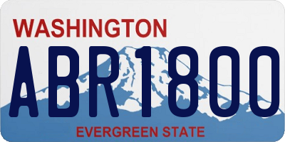 WA license plate ABR1800