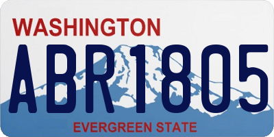 WA license plate ABR1805