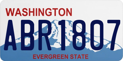 WA license plate ABR1807