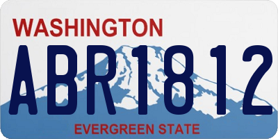 WA license plate ABR1812