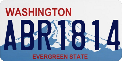 WA license plate ABR1814