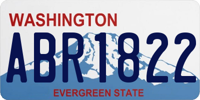 WA license plate ABR1822
