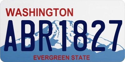 WA license plate ABR1827