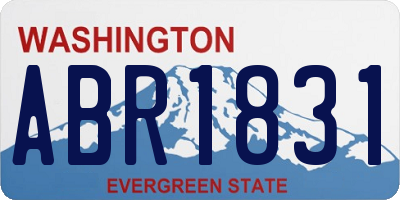 WA license plate ABR1831