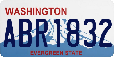 WA license plate ABR1832