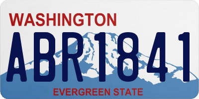 WA license plate ABR1841