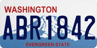 WA license plate ABR1842