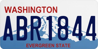 WA license plate ABR1844