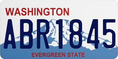 WA license plate ABR1845