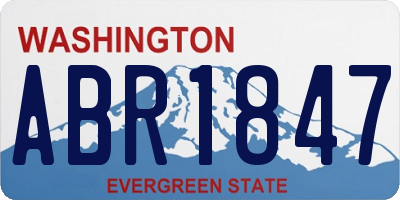 WA license plate ABR1847