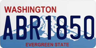 WA license plate ABR1850