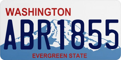 WA license plate ABR1855
