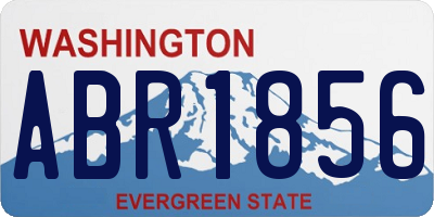 WA license plate ABR1856