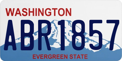 WA license plate ABR1857