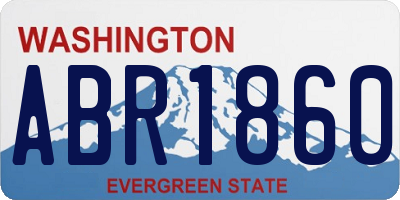 WA license plate ABR1860