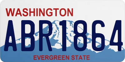 WA license plate ABR1864