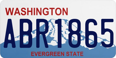 WA license plate ABR1865