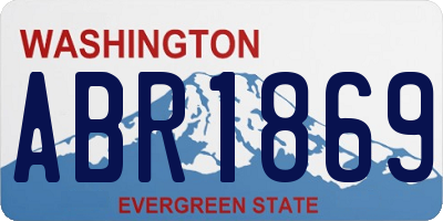 WA license plate ABR1869