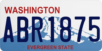 WA license plate ABR1875