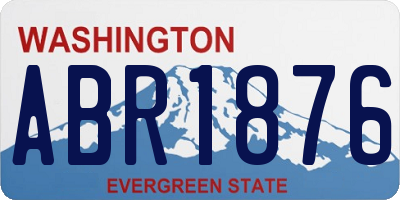 WA license plate ABR1876