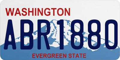WA license plate ABR1880